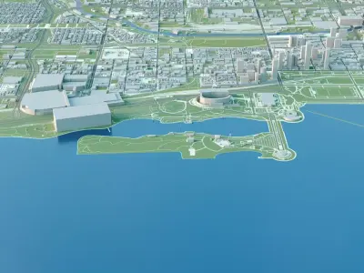 Chicago City 3D Model 3D model