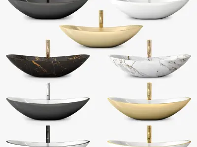 Washbasin Royal with a mixer Lungo High 3D model