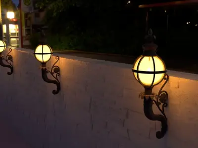 Exterior wall Lamp Low-poly 3D model