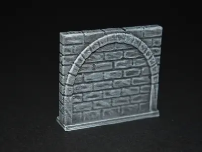 Modular Castlewall Collection for Tabletop Gaming 3D print model