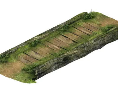 Explore the mountains - the earth bridge 01 3D model