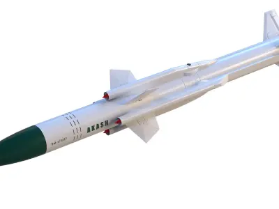 Akash-1S  AKASH SAM Low-poly 3D model