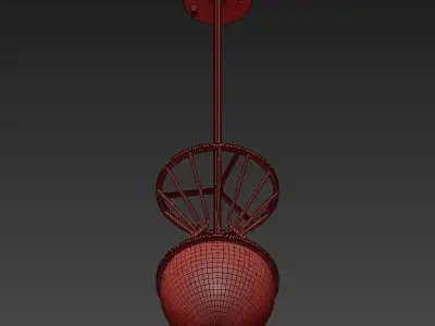 Mitzi Petra 7 34 Wide Aged Brass Mini Pendant 3D model