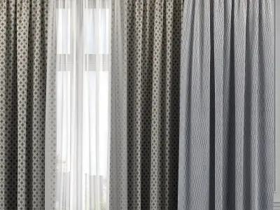 Curtain Set 302 3D model