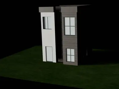 Exterior House Low-poly 3D model