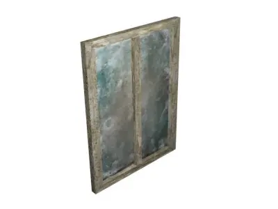 Old wooden window Free low-poly 3D model