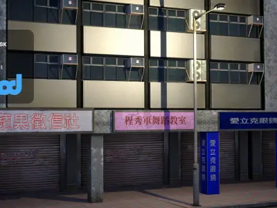 Tw Street Night 3D model