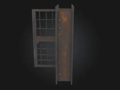 Iron Gate Opening Decorative Entryway 3D model