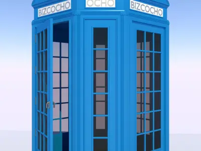 Classic British Phone Both Octogonal 3D model