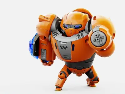 BATTLE DROID ECHO-MAX RIGGED 3D model