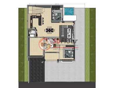 House 15x20m code 541 - Sketchup 3D model 3D model 3D model