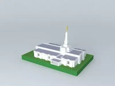 LDS. Mexico Temple Mormon.Tampico 83rd. operating Temple. Free 3D model