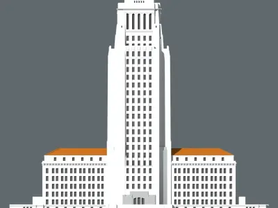 Los Angeles City Hall 3D print model