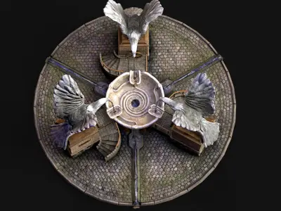 Eagle and Snake water well  3D model