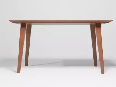 Dark Wooden Dining Table 3D model