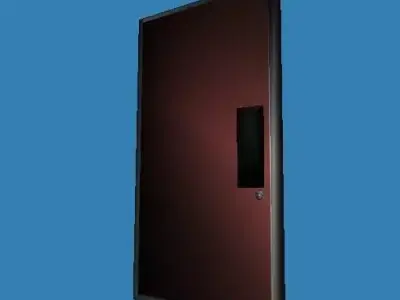 cine door Low-poly 3D model