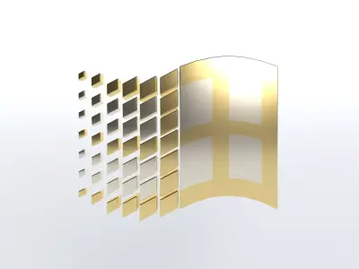 Windows 95 Logo v1 007 Free low-poly 3D model