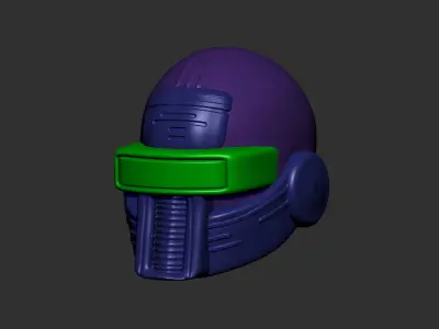 helmet high poly sculpt 3d printable ver 7 3D model 3D model