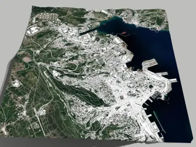 Cityscape Trieste Italy 3D model