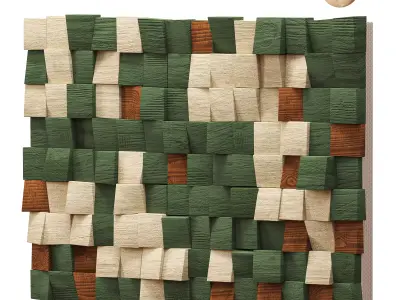 Contemporary Mosaic Wall Decor Low-poly 3D model