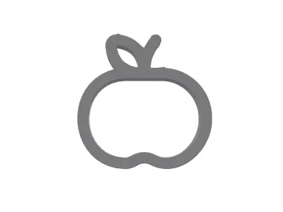 3d apple whole Low-poly 3D model