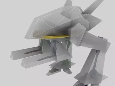 Drone robot Low-poly 3D model