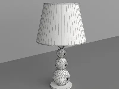 lampshade table lamp with zebra 3D model