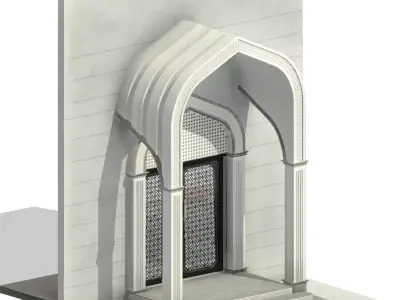 Islamic Mosque Entrance Arch Revit Free 3D model