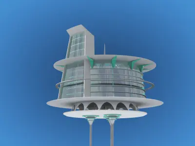 Futuristic Architecture Skyscraper 03 3D model