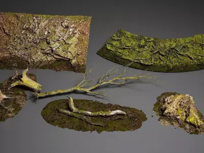 Rock Tree - Environment pack  Low-poly 3D model