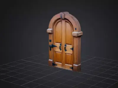Wooden Door 3D model purchase