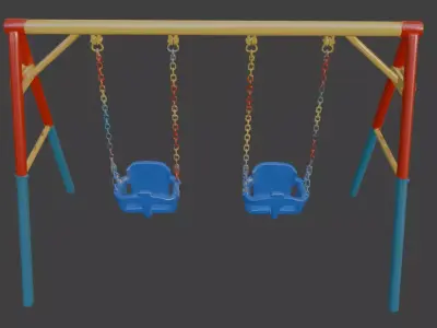 Playground Swing Set 3D model