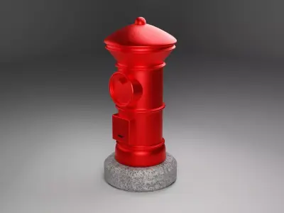 Japan Post Mailbox 3D model