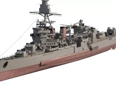 WW2 JAPANESE CRUISER 3D model