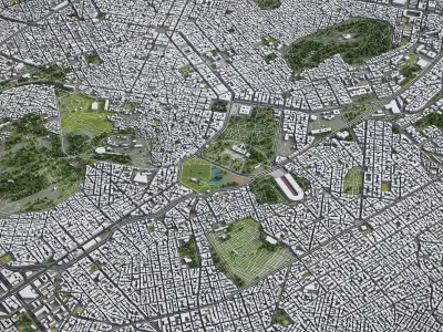 Athens  Low-poly 3D model