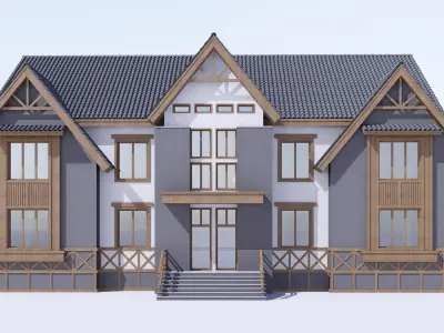 village building Low-poly 3D model purchase