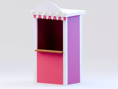 Amusement Park - Booth Low-poly 3D model