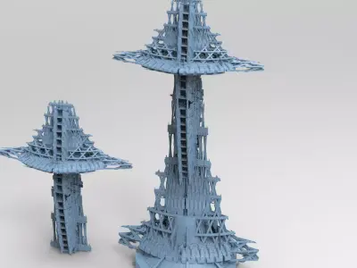 Dune Machine scorpion tail exteriors 3D model