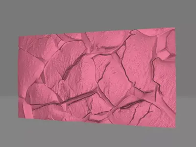 Dry Stacked Boulder Wall Geometry 3D print model purchase