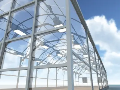 Greenhouse solar 3D model