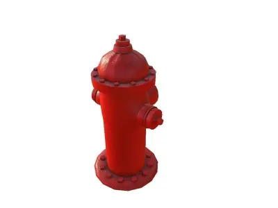 Fire Hydrant Low-poly 3D model 42