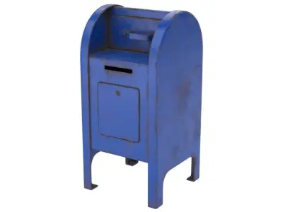 Post Box 2 Textured 3D model