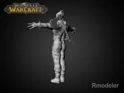 Red ORk Axe 3D model