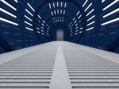 Sci Fi Tunnel 3D model 30