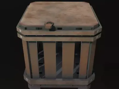 Hunters Animal Cage  Low Poly Game Asset Low-poly 3D model