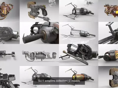 Sci-fi weapons collection 3D Model Pack