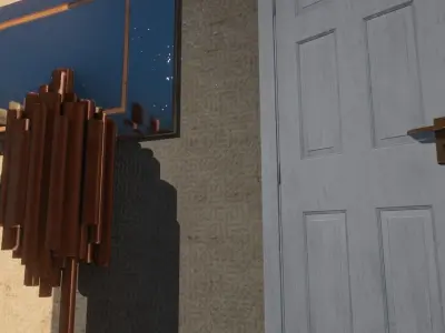 Vintage Interior 3D Scene Low-poly 3D model