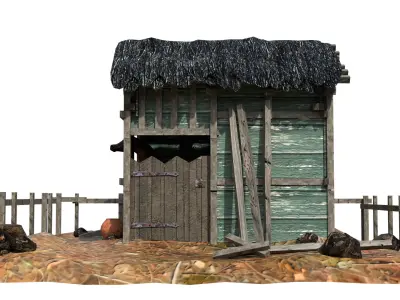 Horse House 3D Low-poly 3D model