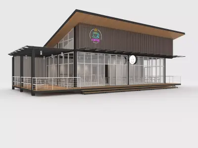 Cafe Modern 3 3D model