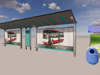 Bus Stop Collections -B7 3D model